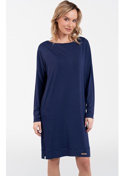 Koszula nocna damska granatowa z długim rękawem Akord, Kolor granatowy, Rozmiar S, Italian Fashion ze sklepu Primodo w kategorii Koszule nocne - zdjęcie 184072961