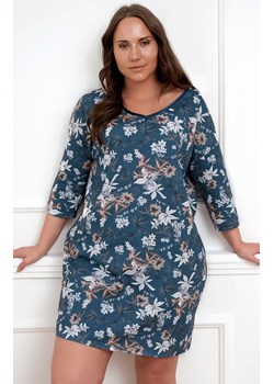 Bawełniana koszula nocna damska z rękawem 3/4 Madison, Kolor niebieski-wzór, Rozmiar M, Italian Fashion ze sklepu Primodo w kategorii Koszule nocne - zdjęcie 184074500