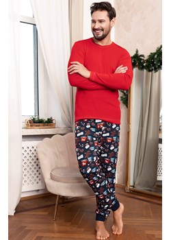 Piżama męska świąteczna czerwona Rojas, Kolor czerwony-wzór, Rozmiar S, Italian Fashion ze sklepu Primodo w kategorii Piżamy męskie - zdjęcie 184075002