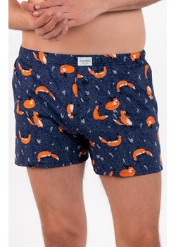 Bawełniane bokserki luźne męskie Witalis, Kolor granatowo-pomarańczowy, Rozmiar S, Italian Fashion ze sklepu Primodo w kategorii Majtki męskie - zdjęcie 184075512