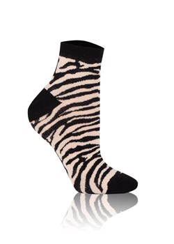 Skarpetki damskie S154Z Zebra w kolorze czarno-beżowym, Kolor czarno-beżowy, Rozmiar 39-41, Gee One ze sklepu Primodo w kategorii Skarpetki damskie - zdjęcie 184075533