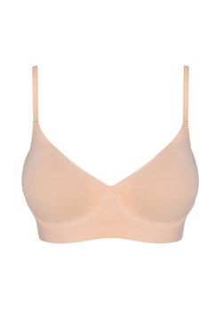 Beżowy biustonosz miękki soft z fiszbinami Simple T-shirt, Kolor beżowy, Rozmiar L, Julimex ze sklepu Primodo w kategorii Biustonosze - zdjęcie 184076403
