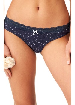 2-pack bawełniane figi damskie LPR 667, Kolor granatowy-wzór, Rozmiar S, Key ze sklepu Primodo w kategorii Majtki damskie - zdjęcie 184076940