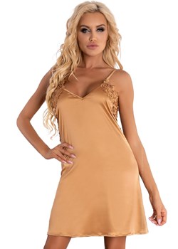 Ziveron Gold LC 90581 koszulka i stringi, Kolor złoty, Rozmiar S/M, LivCo Corsetti Fashion ze sklepu Primodo w kategorii Koszule nocne - zdjęcie 184078221
