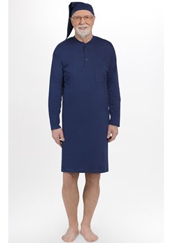 Bawełniana koszula nocna Mikołaj III 500 05, Kolor granatowy, Rozmiar 4XL, MARTEL ze sklepu Primodo w kategorii Piżamy męskie - zdjęcie 184080490
