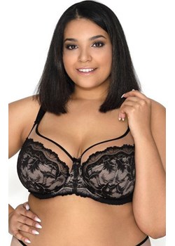 Biustonosz miękki soft czarno-beżowy Olivia M-3108/2, Kolor czarno-beżowy, Rozmiar 80E, Mat ze sklepu Primodo w kategorii Biustonosze - zdjęcie 184080852