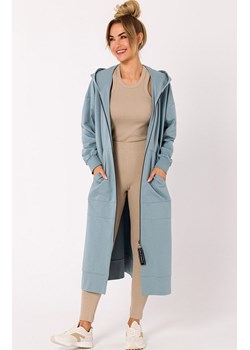 Bluza długa jak parka kolor agawa M729, Kolor agawa, Rozmiar L/XL, MOE ze sklepu Primodo w kategorii Bluzy damskie - zdjęcie 184082524
