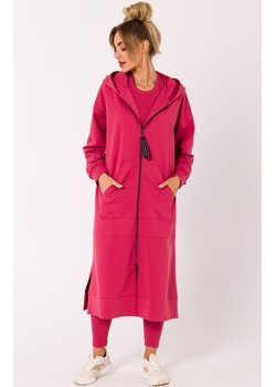 Bluza długa jak parka koralowa M729, Kolor koralowy, Rozmiar L/XL, MOE ze sklepu Primodo w kategorii Bluzy damskie - zdjęcie 184082533