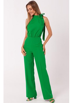 Kombinezon damski halter neck w kolorze soczysta zieleń M746, Kolor intensywna zieleń, Rozmiar L, MOE ze sklepu Primodo w kategorii Kombinezony damskie - zdjęcie 184082764