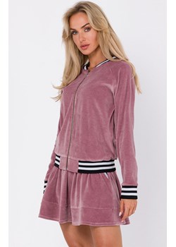 Bluza z ozdobnymi mankietami i stójką brudny róż M766, Kolor brudny róż, Rozmiar L, MOE ze sklepu Primodo w kategorii Bluzy damskie - zdjęcie 184083050