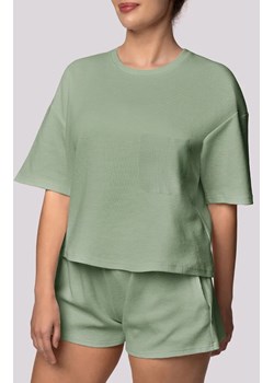 Mona bawełniana piżama damska pistacjowa Cozy Short Sleeve, Kolor pistacjowy, Rozmiar S, Mona ze sklepu Primodo w kategorii Piżamy damskie - zdjęcie 184085054