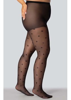 Rajstopy damskie plus size we wzory gwiazdek Star 30 DEN, Kolor czarny (onyx), Rozmiar 6, Mona Queen Size ze sklepu Primodo w kategorii Rajstopy - zdjęcie 184085393