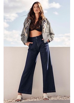 Damskie jeansy dzwony z wysokim stanem w kolorze granatowym 4006 NAVY, Kolor granatowy, Rozmiar XL, Moodo ze sklepu Primodo w kategorii Jeansy damskie - zdjęcie 184085492