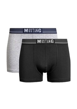 2-pack bokserki męskie szaro-czarne 4046-1051 Retro, Kolor szaro-czarny, Rozmiar M, Mustang ze sklepu Primodo w kategorii Majtki męskie - zdjęcie 184085673