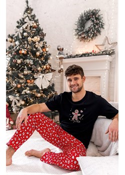Sensis piżama męska świąteczna Mike Christmas, Kolor czarno-czerwony, Rozmiar M, SENSIS ze sklepu Primodo w kategorii Piżamy męskie - zdjęcie 184089462