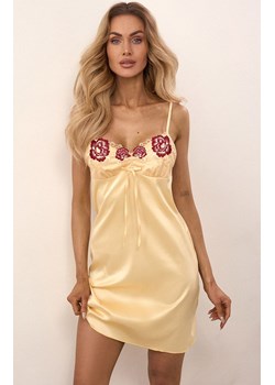 Satynowa koszulka nocna damska Csenge LC 90393, Kolor złoty, Rozmiar L/XL, LivCo Corsetti Fashion ze sklepu Primodo w kategorii Koszule nocne - zdjęcie 184089711