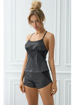 Miraaze Black LC 90567 czarna satynowa piżama, Kolor czarny, Rozmiar S/M, LivCo Corsetti Fashion ze sklepu Primodo w kategorii Piżamy damskie - zdjęcie 184089930