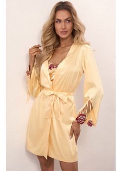 Satynowy szlafrok damski Parllie LC 90393-1, Kolor złoty, Rozmiar L/XL, LivCo Corsetti Fashion ze sklepu Primodo w kategorii Szlafroki damskie - zdjęcie 184089983