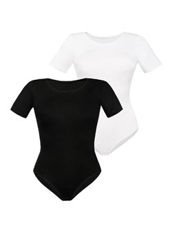 Body damskie z krótkim rękawem 2-pak Shirty 2403, Kolor czarno-biały, Rozmiar 3XL, Teyli ze sklepu Primodo w kategorii Bluzki damskie - zdjęcie 184092781