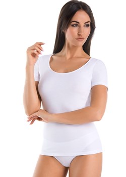 Koszulka damska gładki t-shirt biała 2502, Kolor biały, Rozmiar XS, Teyli ze sklepu Primodo w kategorii Podkoszulki i halki - zdjęcie 184092863