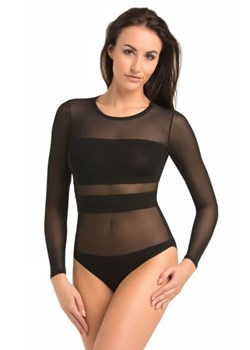 Czarne body damskie Stripy 2405, Kolor czarny, Rozmiar L, Teyli ze sklepu Primodo w kategorii Bluzki damskie - zdjęcie 184093193