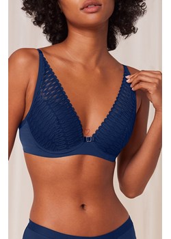 Triumph biustonosz półusztywniany semi-soft ciemnoniebieski Aura Spotlight T WP 10216460, Kolor ciemny niebieski, Rozmiar 75B, Triumph ze sklepu Primodo w kategorii Biustonosze - zdjęcie 184094203