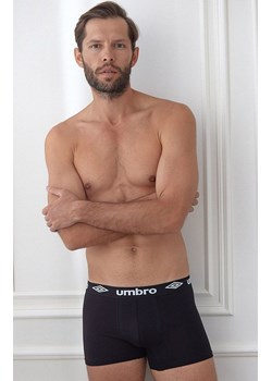 Umbro 2-pack bawełniane bokserki męskie czarno-szare 0197, Kolor czarno-szary, Rozmiar M, Umbro ze sklepu Primodo w kategorii Majtki męskie - zdjęcie 184094983