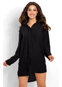 Elegancka czarna koszula nocna oversize Bella, Kolor czarny, Rozmiar S/M, Momenti per me ze sklepu Primodo w kategorii Koszule nocne - zdjęcie 184095740