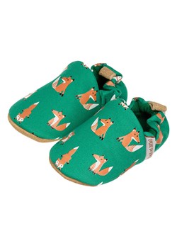 Lait et Miel Bawełniane buty &quot;Fox&quot; w kolorze zielonym do raczkowania ze sklepu Limango Polska w kategorii Kapcie dziecięce - zdjęcie 184096692