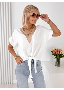bluzka reina ecru one size ze sklepu UBRA w kategorii Bluzki damskie - zdjęcie 184097304