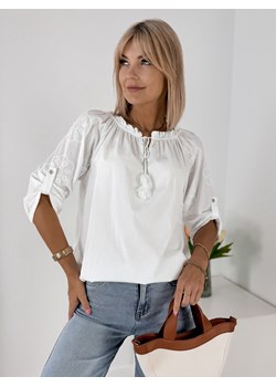 bluzka saquena biała one size ze sklepu UBRA w kategorii Bluzki damskie - zdjęcie 184097314
