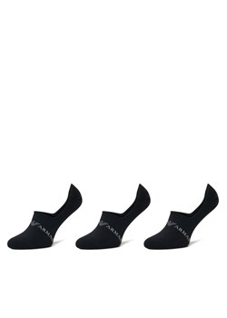 Zestaw 3 par stopek męskich Emporio Armani Underwear 306227 4F254 50620 Czarny ze sklepu eobuwie.pl w kategorii Skarpetki męskie - zdjęcie 184098091