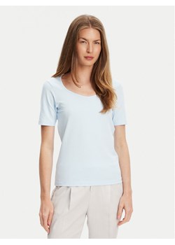 United Colors Of Benetton T-Shirt 3FJHD401P Błękitny Slim Fit ze sklepu MODIVO w kategorii Bluzki damskie - zdjęcie 184098170