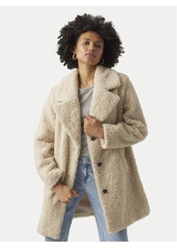 Vero Moda Kożuch Kylie Teddy 10289938 Beżowy Loose Fit ze sklepu MODIVO w kategorii Kożuchy - zdjęcie 184098214