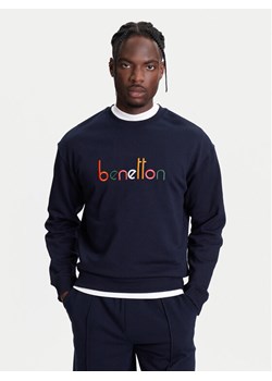 United Colors Of Benetton Bluza 3FWYU109S Granatowy Regular Fit ze sklepu MODIVO w kategorii Bluzy męskie - zdjęcie 184098320