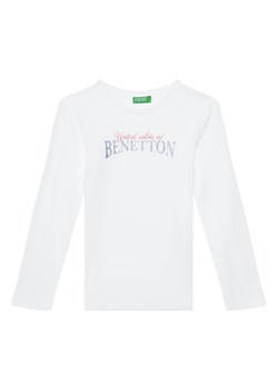 United Colors Of Benetton Bluzka 3I9WC10MY Biały Regular Fit ze sklepu MODIVO w kategorii Bluzki dziewczęce - zdjęcie 184098381