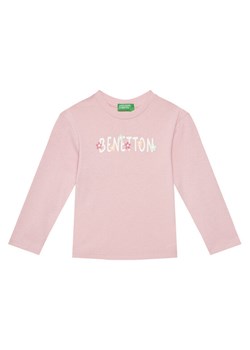 United Colors Of Benetton Bluzka 3I9WG10HV Różowy Slim Fit ze sklepu MODIVO w kategorii Bluzki dziewczęce - zdjęcie 184098401
