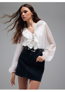 Mohito - Bluzka z lyocellem - kremowy ze sklepu Mohito w kategorii Bluzki damskie - zdjęcie 184102104