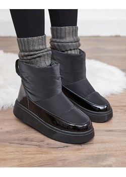 Royalfashion Czarne wsuwane śniegowce damskie Maderta ze sklepu royalfashion.pl w kategorii Śniegowce damskie - zdjęcie 184102463