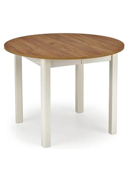 Okrągły rozkładany stół dąb craft + biały A5-B70 ze sklepu Edinos.pl w kategorii Stoły - zdjęcie 184102500