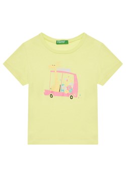 United Colors Of Benetton T-Shirt 3I1XG10JJ Żółty Regular Fit ze sklepu MODIVO w kategorii Bluzki dziewczęce - zdjęcie 184103340