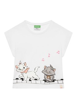 United Colors Of Benetton T-Shirt 3JERG10JC Biały Regular Fit ze sklepu MODIVO w kategorii Bluzki dziewczęce - zdjęcie 184103412