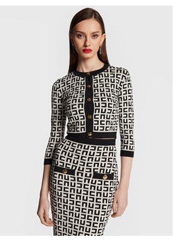 Elisabetta Franchi Kardigan MK-33Z-31E2-V380 Écru Slim Fit ze sklepu MODIVO w kategorii Swetry damskie - zdjęcie 184103471
