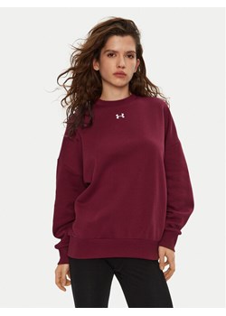 Under Armour Bluza UA Rival Fleece 1386463 Bordowy Oversize ze sklepu MODIVO w kategorii Bluzy damskie - zdjęcie 184103491