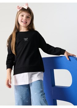 Sinsay - Bluza z doszytym dołem koszulowym - czarny ze sklepu Sinsay w kategorii Bluzy dziewczęce - zdjęcie 184105251