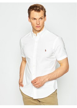 Polo Ralph Lauren Koszula Poplin 710787736 Biały Slim Fit ze sklepu MODIVO w kategorii Koszule męskie - zdjęcie 184105450