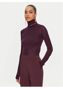 Elisabetta Franchi Golf MK-25S-47E2 Bordowy Regular Fit - id: 0000304207402 - marki Elisabetta Franchi - 184105580 Elisabetta Franchi Golf MK-25S-47E2 Bordowy Regular Fit ze sklepu MODIVO w kategorii Swetry damskie - zdjęcie 184105580