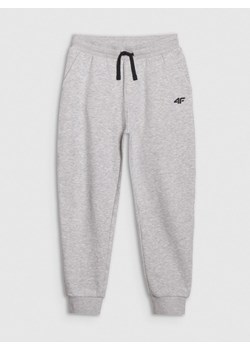 Chłopięce spodnie dresowe joggery 4F 4FJWSS25TTROM1112 - szare - id: 286715 - marki 4f Junior - 184107452 Chłopięce spodnie dresowe joggery 4F 4FJWSS25TTROM1112 - szare ze sklepu Sportstylestory.com w kategorii Spodnie chłopięce - zdjęcie 184107452