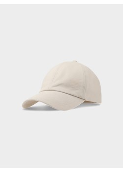 Czapka z daszkiem uniseks 4F 4FWSS25ACABU368 - beżowa ze sklepu Sportstylestory.com w kategorii Czapki z daszkiem damskie - zdjęcie 184107481