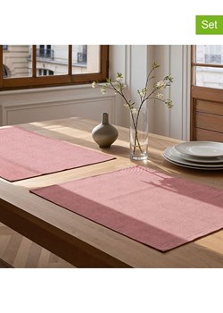 Mint Rugs Podkładki stołowe (2 szt.) &quot;Indra&quot; w kolorze jasnoróżowym - 50 x 40 cm ze sklepu Limango Polska w kategorii Podkładki na stół - zdjęcie 184107730